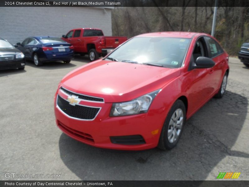 Red Hot / Jet Black/Medium Titanium 2014 Chevrolet Cruze LS