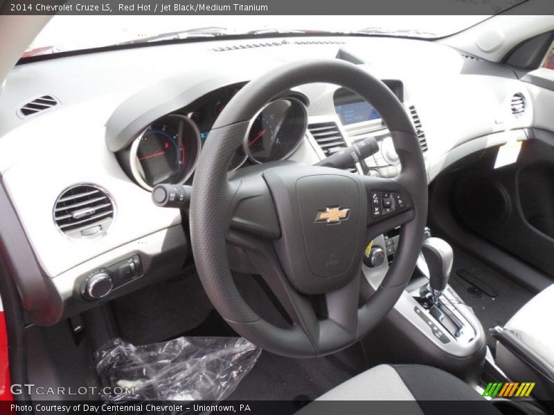 Red Hot / Jet Black/Medium Titanium 2014 Chevrolet Cruze LS