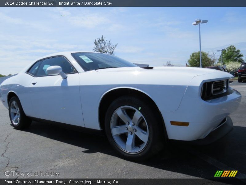 Bright White / Dark Slate Gray 2014 Dodge Challenger SXT