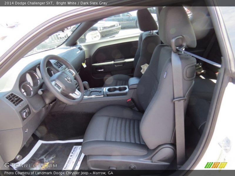 Bright White / Dark Slate Gray 2014 Dodge Challenger SXT