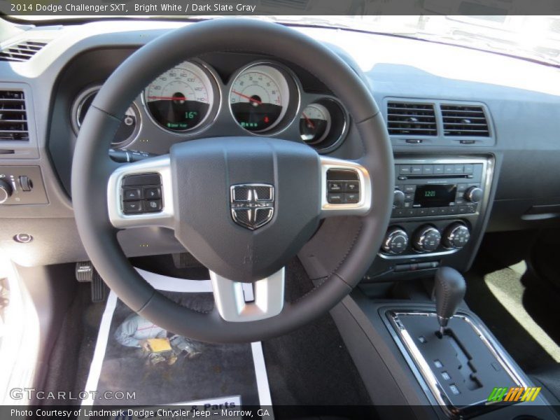 Bright White / Dark Slate Gray 2014 Dodge Challenger SXT