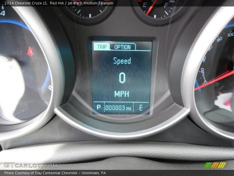 Red Hot / Jet Black/Medium Titanium 2014 Chevrolet Cruze LS