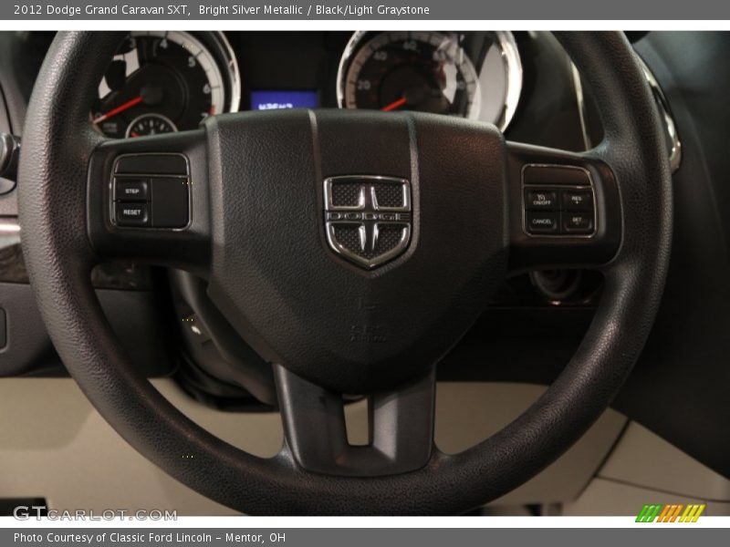 Bright Silver Metallic / Black/Light Graystone 2012 Dodge Grand Caravan SXT