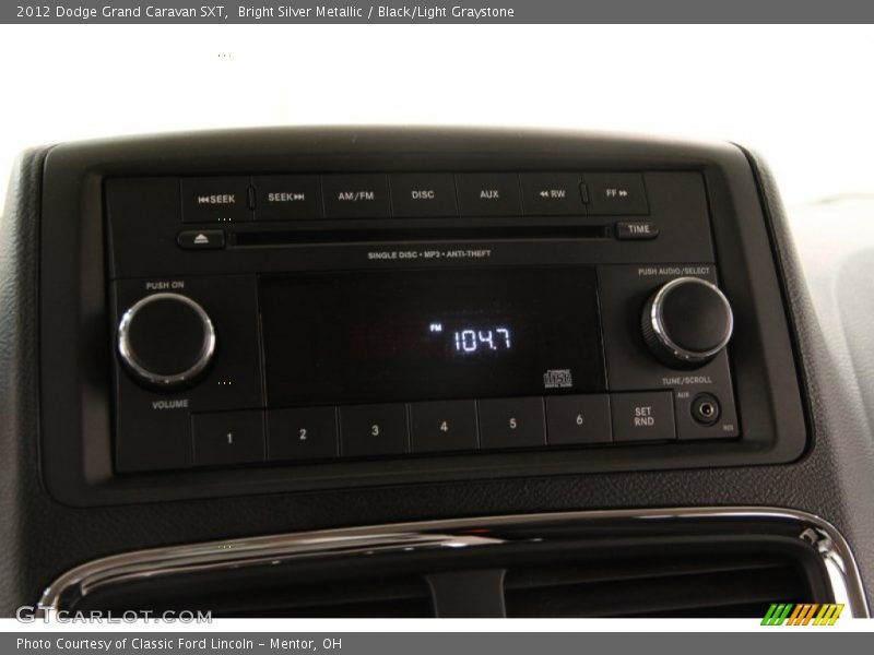 Bright Silver Metallic / Black/Light Graystone 2012 Dodge Grand Caravan SXT