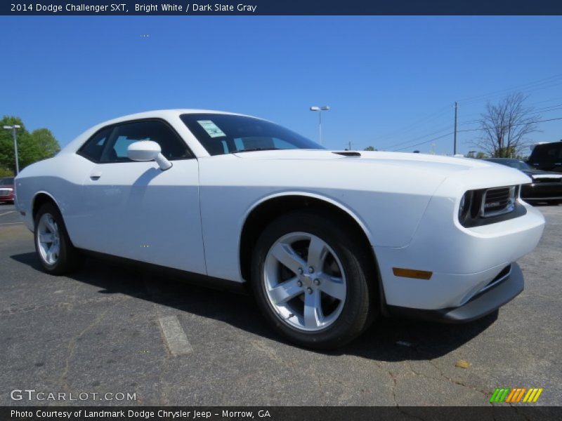 Bright White / Dark Slate Gray 2014 Dodge Challenger SXT