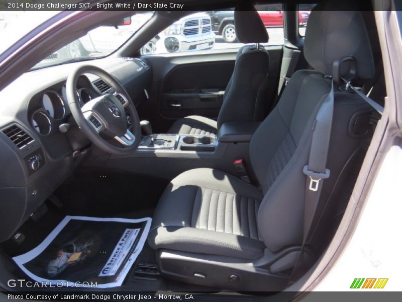Bright White / Dark Slate Gray 2014 Dodge Challenger SXT