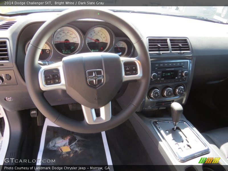 Bright White / Dark Slate Gray 2014 Dodge Challenger SXT