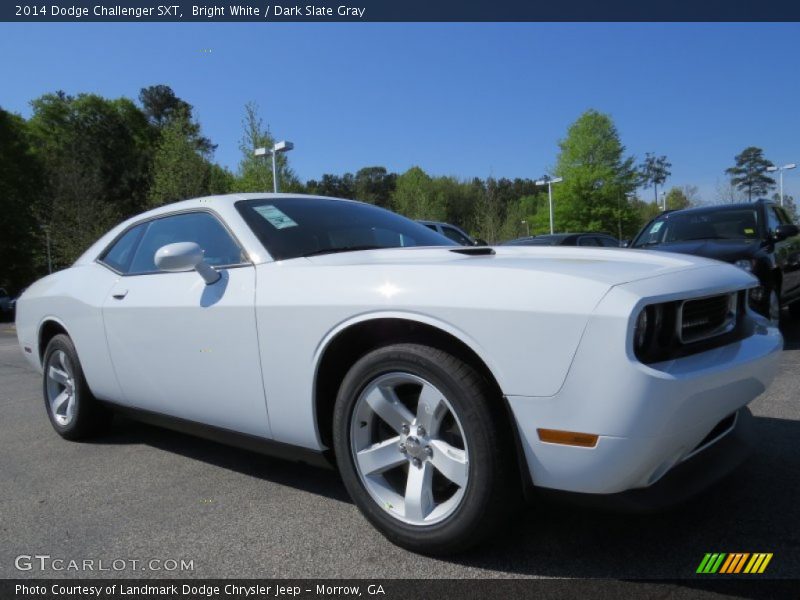 Bright White / Dark Slate Gray 2014 Dodge Challenger SXT