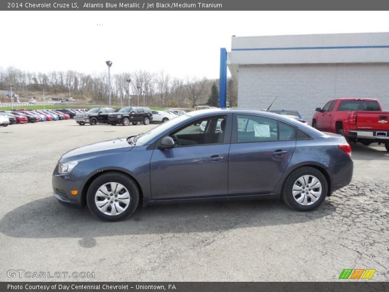 Atlantis Blue Metallic / Jet Black/Medium Titanium 2014 Chevrolet Cruze LS