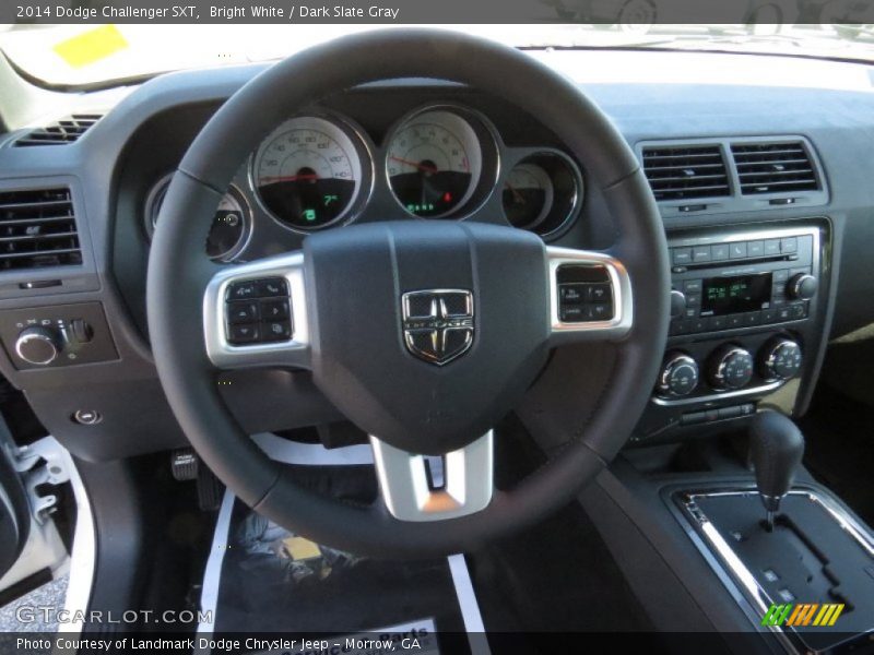 Bright White / Dark Slate Gray 2014 Dodge Challenger SXT