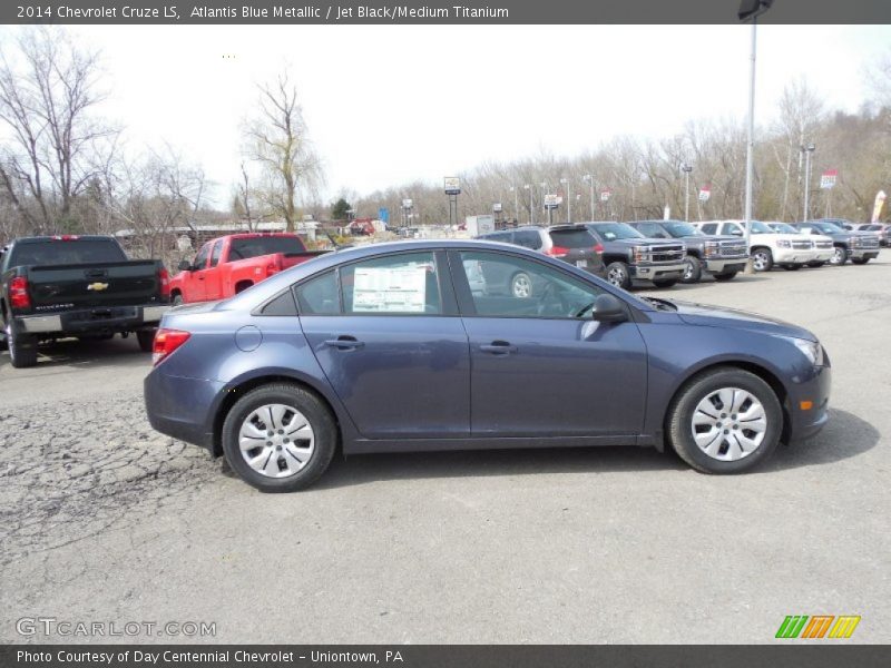 Atlantis Blue Metallic / Jet Black/Medium Titanium 2014 Chevrolet Cruze LS
