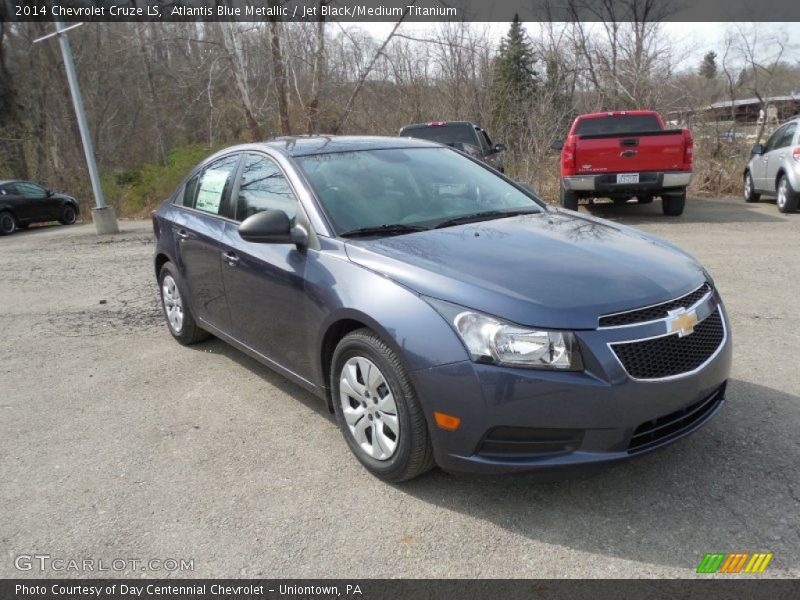 Atlantis Blue Metallic / Jet Black/Medium Titanium 2014 Chevrolet Cruze LS