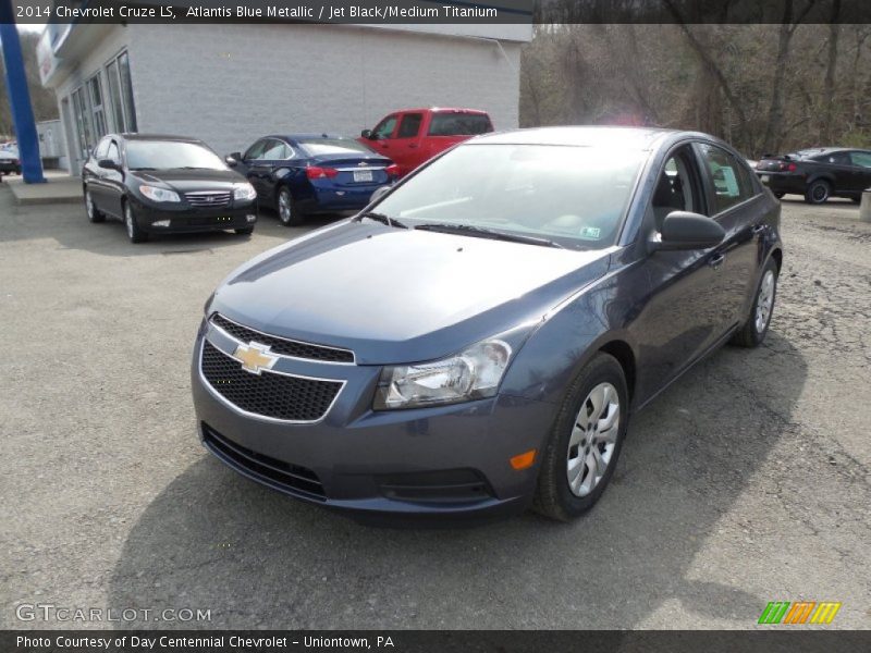 Atlantis Blue Metallic / Jet Black/Medium Titanium 2014 Chevrolet Cruze LS