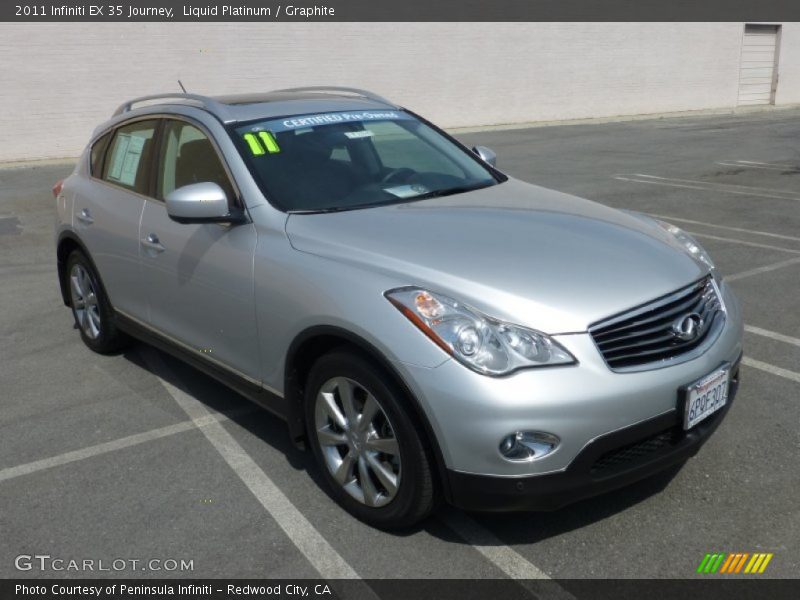 Liquid Platinum / Graphite 2011 Infiniti EX 35 Journey