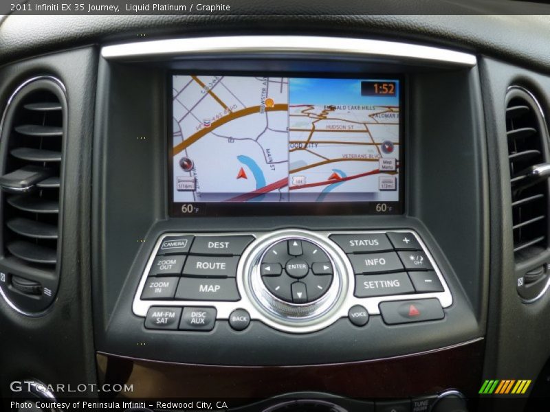 Liquid Platinum / Graphite 2011 Infiniti EX 35 Journey