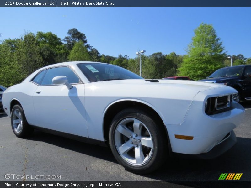 Bright White / Dark Slate Gray 2014 Dodge Challenger SXT