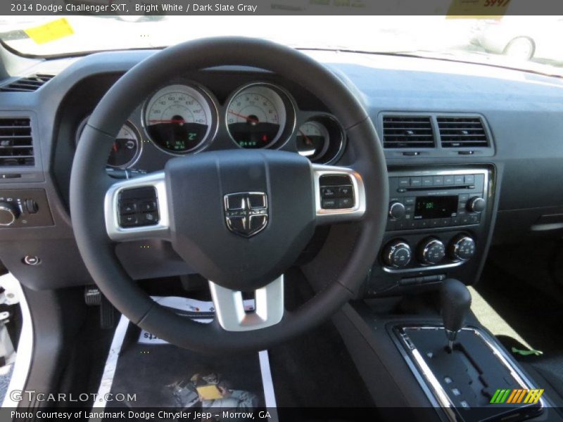 Bright White / Dark Slate Gray 2014 Dodge Challenger SXT