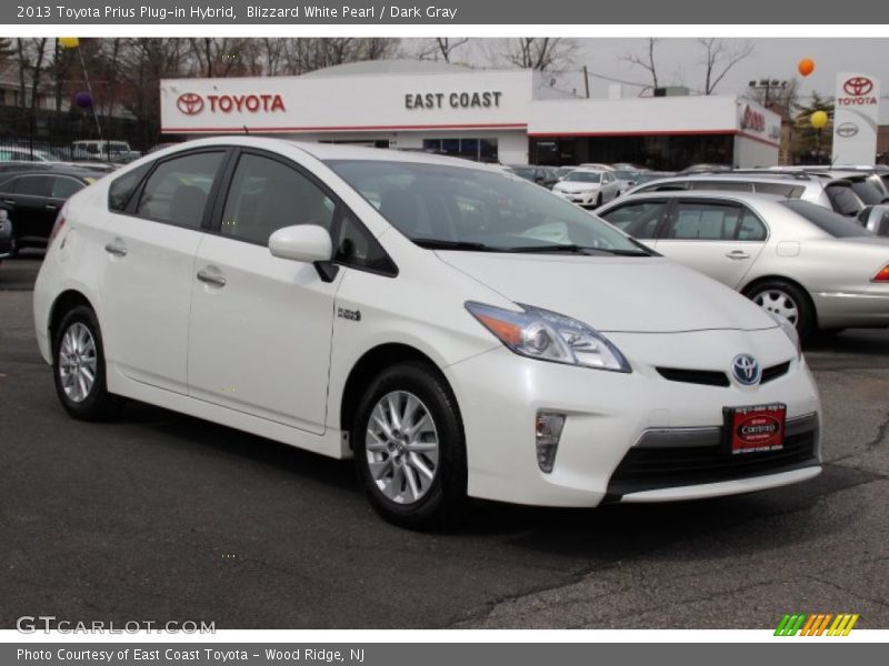 Blizzard White Pearl / Dark Gray 2013 Toyota Prius Plug-in Hybrid