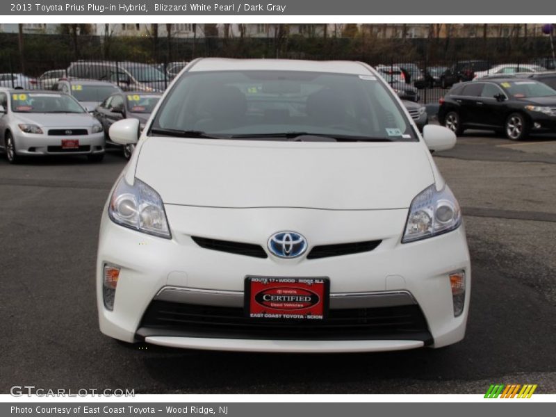 Blizzard White Pearl / Dark Gray 2013 Toyota Prius Plug-in Hybrid