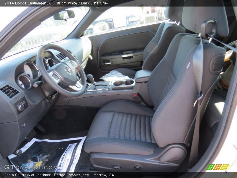 Bright White / Dark Slate Gray 2014 Dodge Challenger SXT
