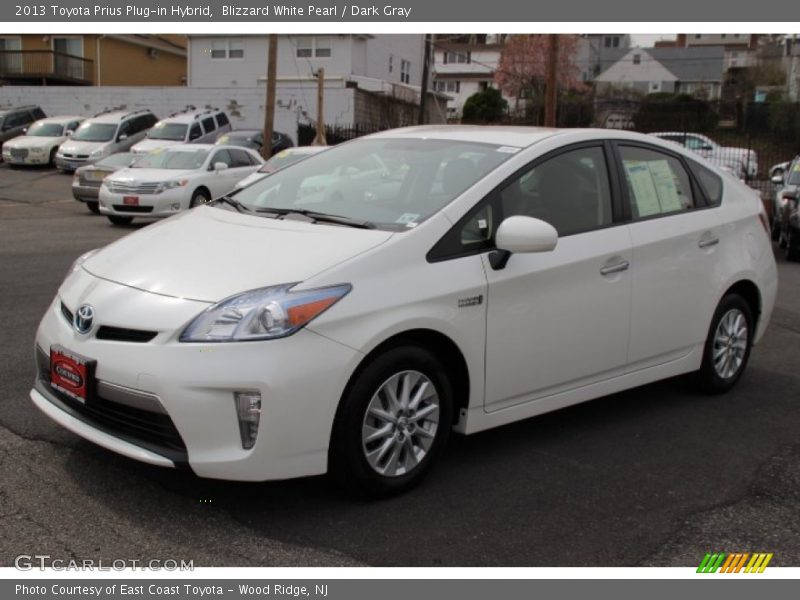 Blizzard White Pearl / Dark Gray 2013 Toyota Prius Plug-in Hybrid