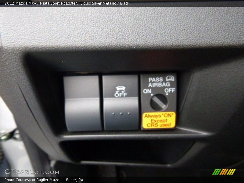 Liquid Silver Metallic / Black 2012 Mazda MX-5 Miata Sport Roadster