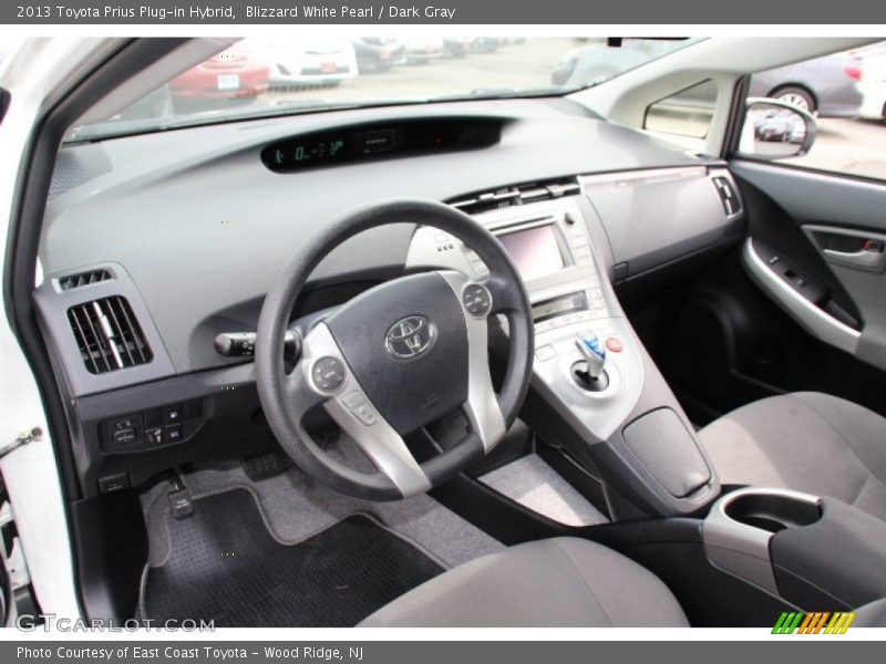 Blizzard White Pearl / Dark Gray 2013 Toyota Prius Plug-in Hybrid