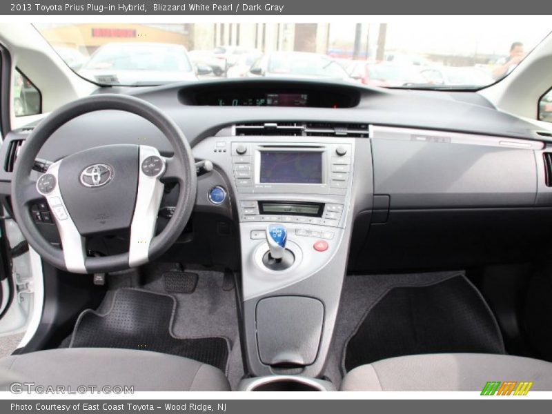 Blizzard White Pearl / Dark Gray 2013 Toyota Prius Plug-in Hybrid