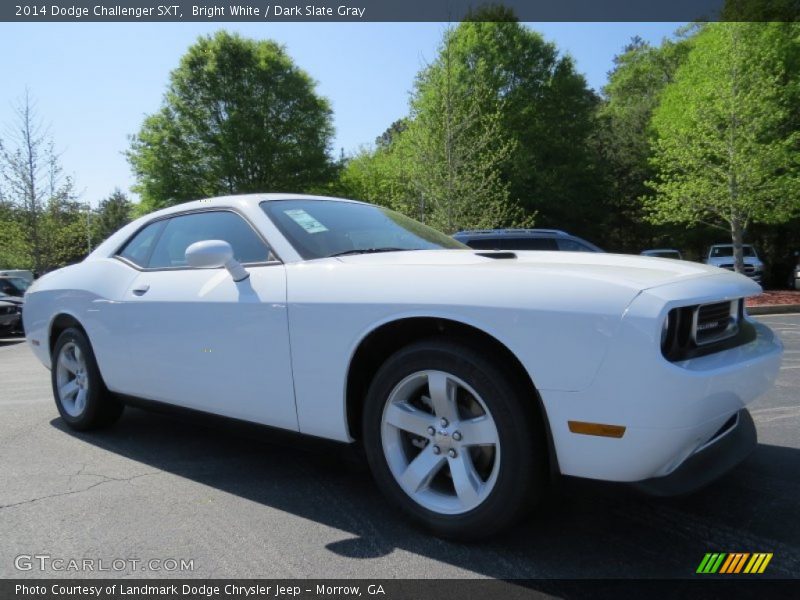 Bright White / Dark Slate Gray 2014 Dodge Challenger SXT