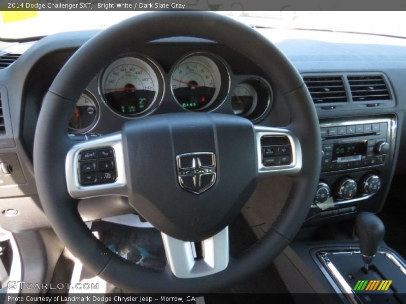 Bright White / Dark Slate Gray 2014 Dodge Challenger SXT