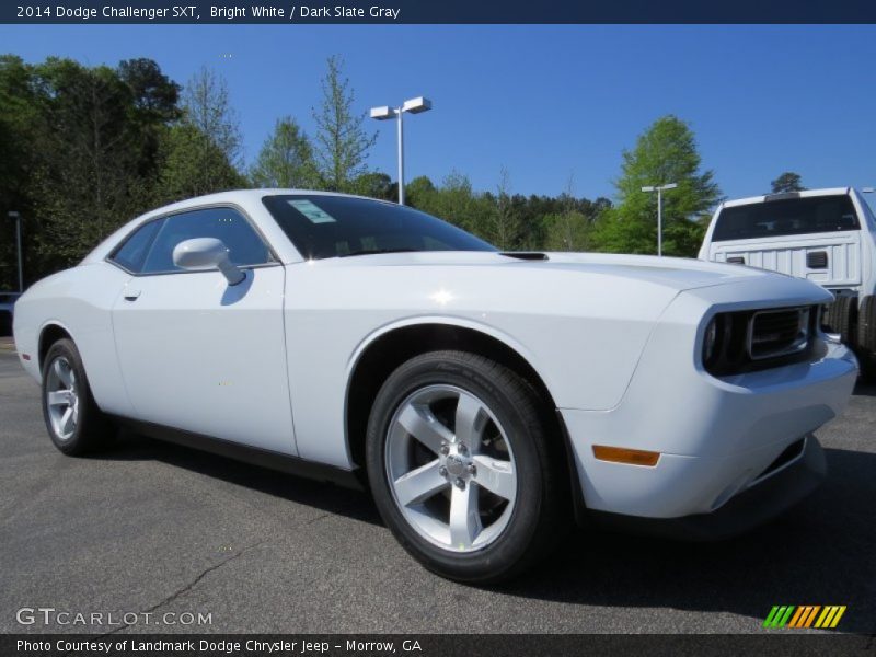 Bright White / Dark Slate Gray 2014 Dodge Challenger SXT