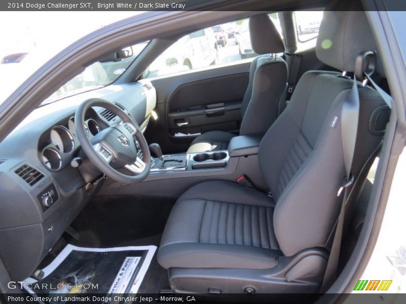 Bright White / Dark Slate Gray 2014 Dodge Challenger SXT