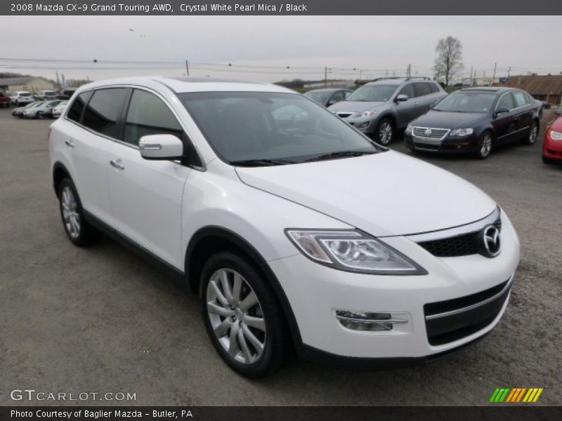 Crystal White Pearl Mica / Black 2008 Mazda CX-9 Grand Touring AWD