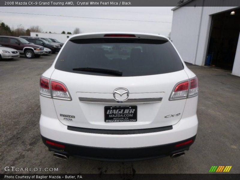 Crystal White Pearl Mica / Black 2008 Mazda CX-9 Grand Touring AWD