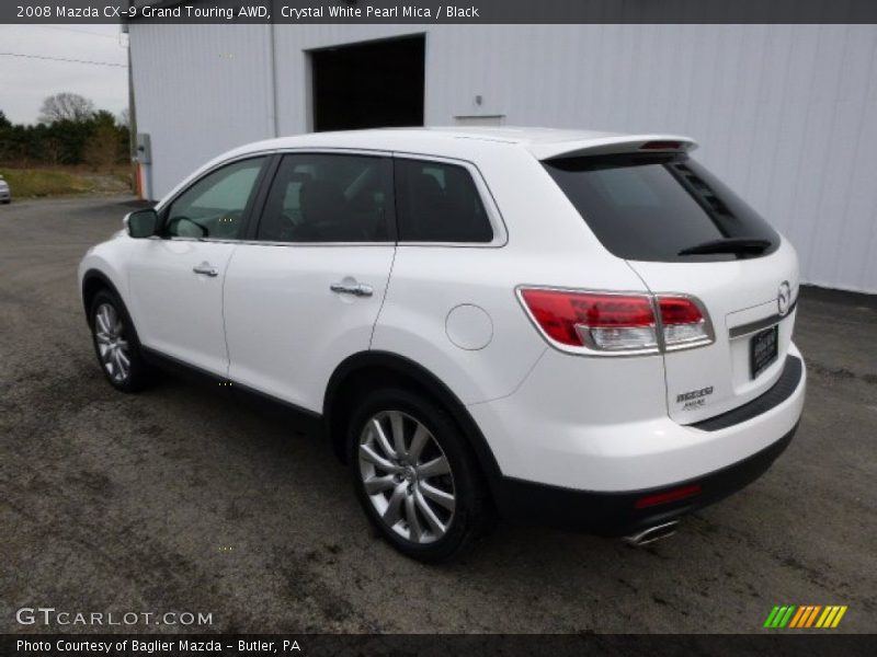 Crystal White Pearl Mica / Black 2008 Mazda CX-9 Grand Touring AWD