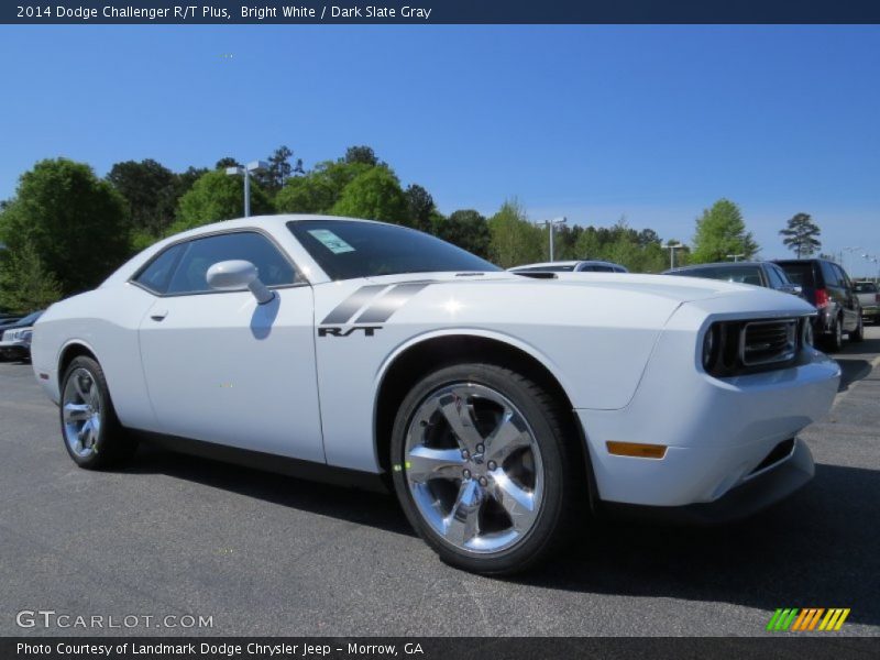 Bright White / Dark Slate Gray 2014 Dodge Challenger R/T Plus