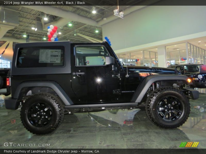 Black / Black 2014 Jeep Wrangler Willys Wheeler 4x4