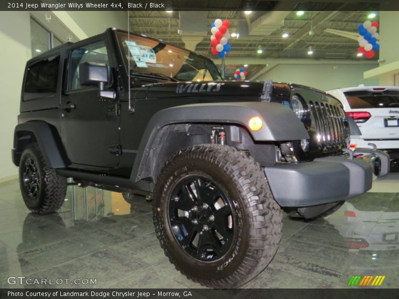Black / Black 2014 Jeep Wrangler Willys Wheeler 4x4
