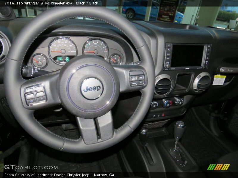 Black / Black 2014 Jeep Wrangler Willys Wheeler 4x4