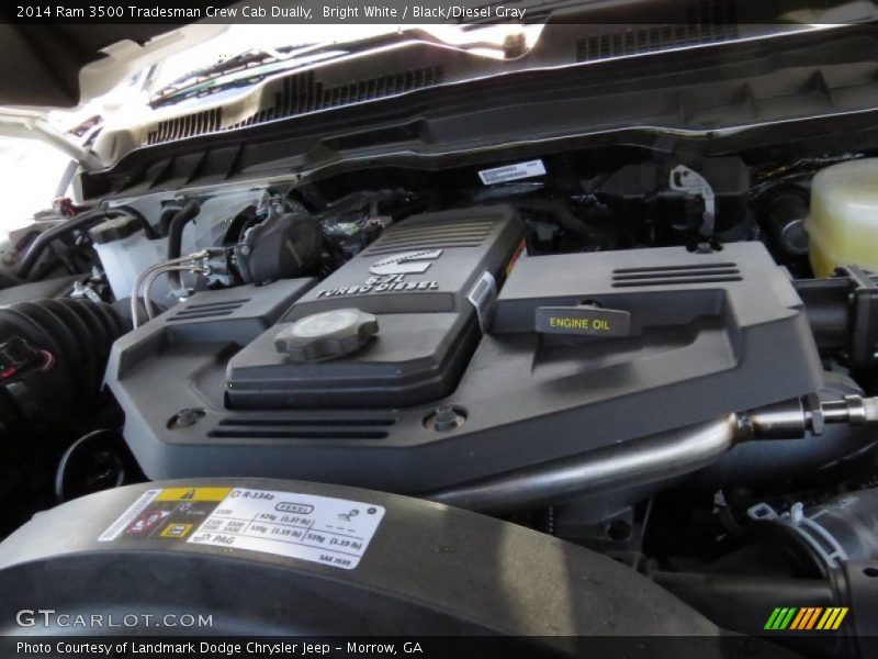 Bright White / Black/Diesel Gray 2014 Ram 3500 Tradesman Crew Cab Dually