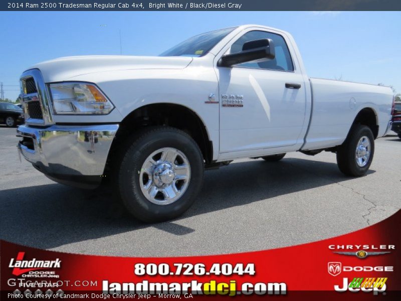 Bright White / Black/Diesel Gray 2014 Ram 2500 Tradesman Regular Cab 4x4