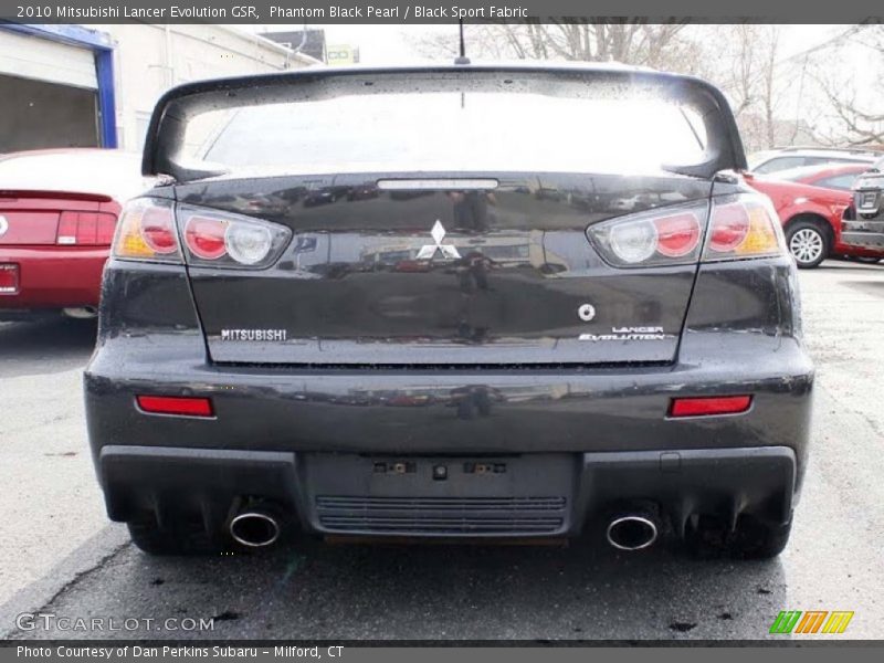 Phantom Black Pearl / Black Sport Fabric 2010 Mitsubishi Lancer Evolution GSR