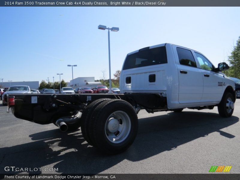 Bright White / Black/Diesel Gray 2014 Ram 3500 Tradesman Crew Cab 4x4 Dually Chassis