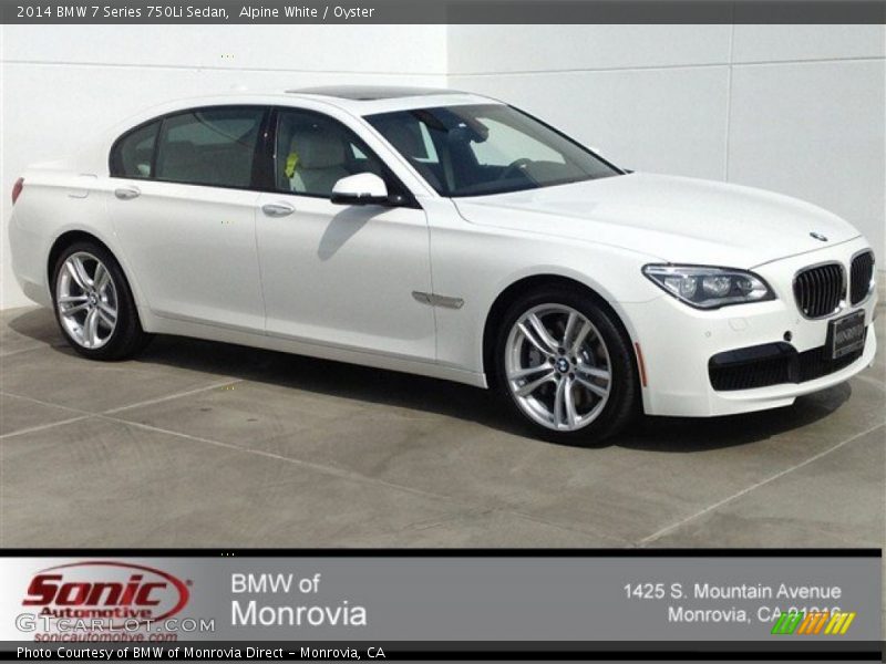 Alpine White / Oyster 2014 BMW 7 Series 750Li Sedan