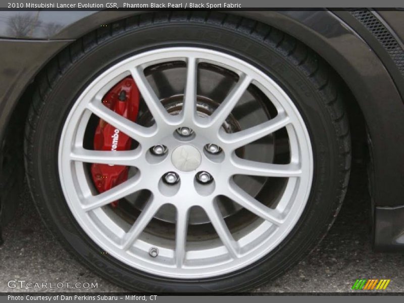 Phantom Black Pearl / Black Sport Fabric 2010 Mitsubishi Lancer Evolution GSR