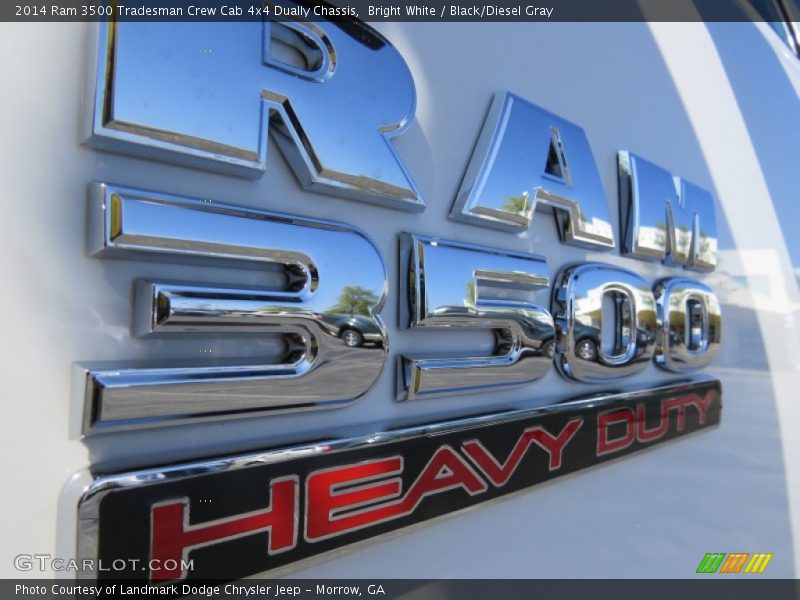 Bright White / Black/Diesel Gray 2014 Ram 3500 Tradesman Crew Cab 4x4 Dually Chassis