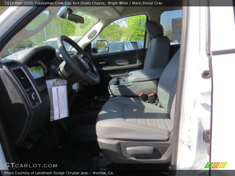Bright White / Black/Diesel Gray 2014 Ram 3500 Tradesman Crew Cab 4x4 Dually Chassis