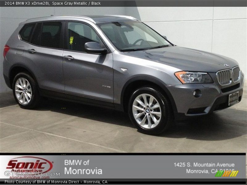 Space Gray Metallic / Black 2014 BMW X3 xDrive28i