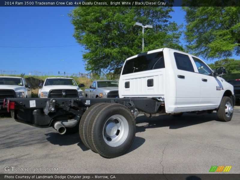 Bright White / Black/Diesel Gray 2014 Ram 3500 Tradesman Crew Cab 4x4 Dually Chassis
