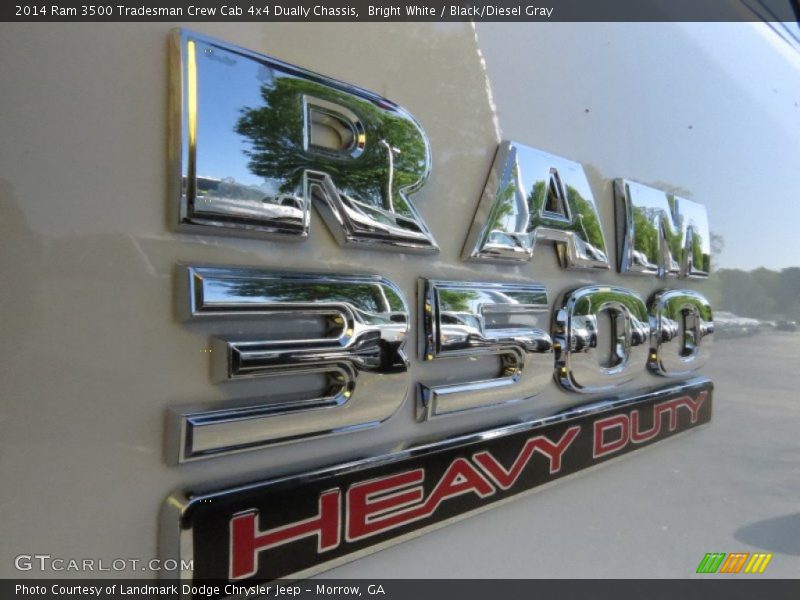 Bright White / Black/Diesel Gray 2014 Ram 3500 Tradesman Crew Cab 4x4 Dually Chassis